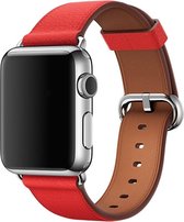 Geschikt voor Apple Watch Luxe Leren bandje|Geschikt voor Apple Watch 1 / 2 / 3 / 4 / 5 - 42MM / 44MM |Rood / Red| Premium kwaliteit | Maat: One Size | Leer|TrendParts