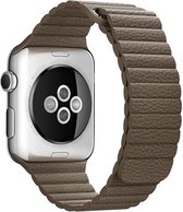 Geschikt voor Apple Watch 1 / 2 / 3 / 4 / 5 - 38MM / 40MM Luxe PU Leren bandje |Bruin / Brown| Premium kwaliteit | Maat: One Size |PU Leer|TrendParts
