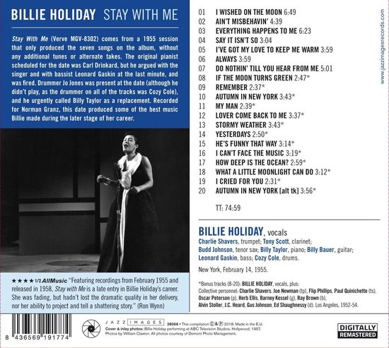 Stay With Me Billie Holiday Muziek Bol