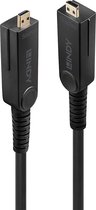 LINDY 38321 HDMI-kabel Aansluitkabel HDMI-micro-D-stekker, HDMI-micro-D-stekker 20.00 m Zwart