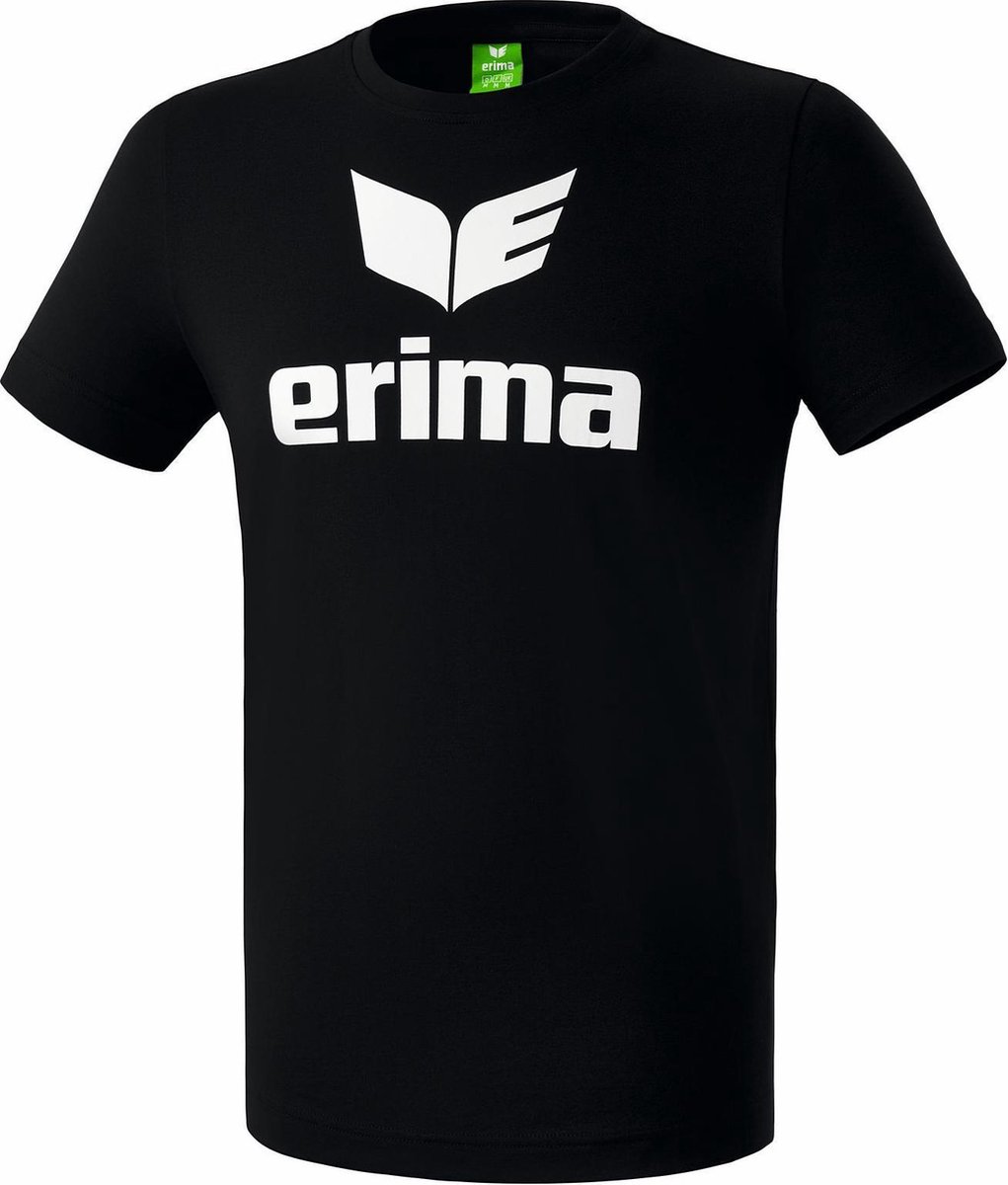 Erima Promo T-Shirt Kinderen - Zwart / Wit | Maat: 128