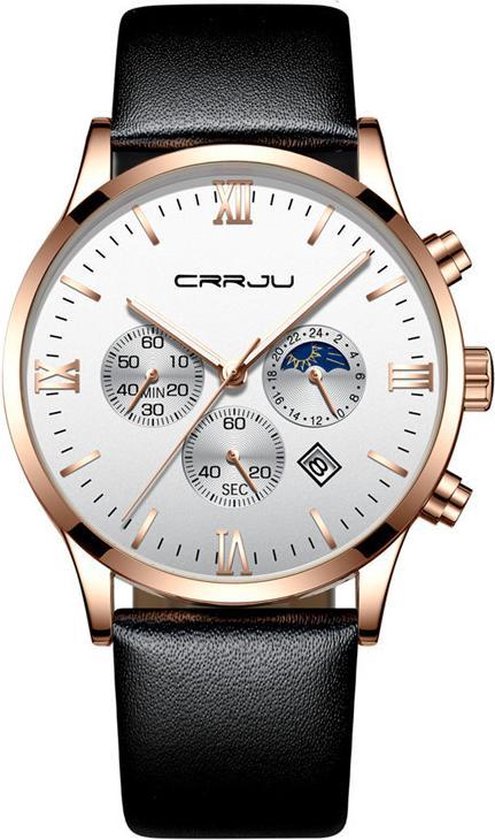 Stoffelijk overschot neutrale totaal bol.com | CRRJU® Horloges voor Mannen Herenhorloge Jongens Heren Watch  Horloge – Lederen Band –...