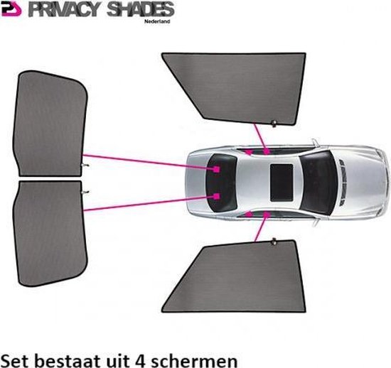 Car Shades - Set Parasole Su Misura Per Peugeot 306 5 Porte (1993-2002), 4 Pezzi, Clip Brevettate, Riduce Luce E Calore, Prodotti Nel Regno Unito