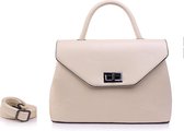 Classic chic handbag Qischa beige glossy