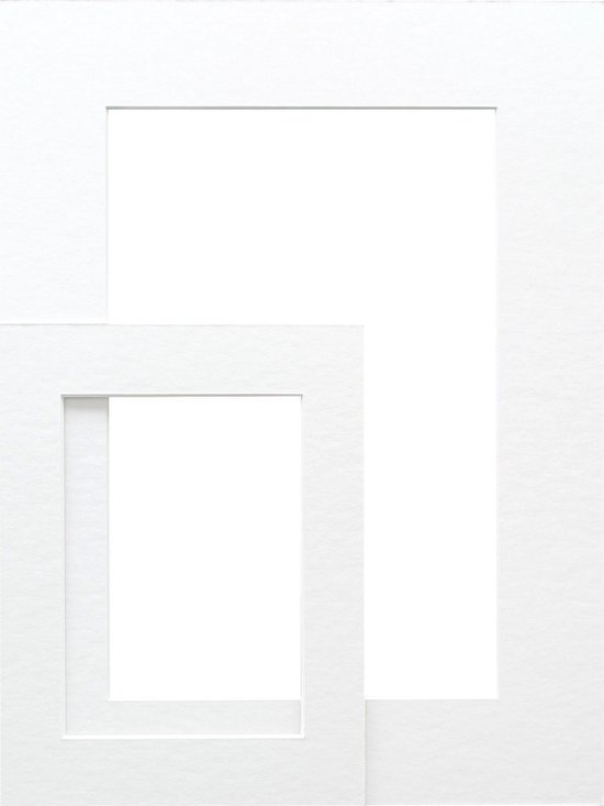 Deknudt Frames Passe-Partout - Wit - Dimensions extérieures: 20x28 - Découpe: 13x18