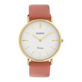OOZOO Vintage Roze/Wit horloge  (40 mm) - Oranje