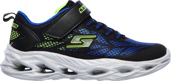 Skechers Vortex-Flash Sneakers - Maat 27 - Jongens - zwart/blauw/groen |  bol.com