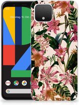 Back Cover Google Pixel 4 TPU Siliconen Hoesje Flowers