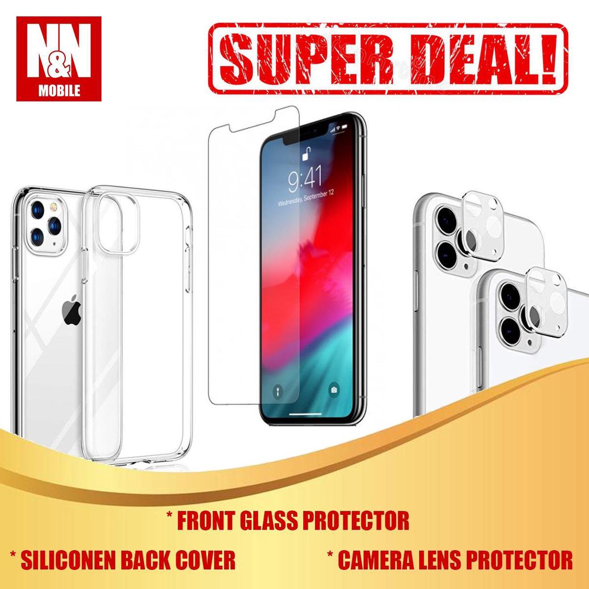 N&N Mobile Transparant Hoesje Cover Pack - Tripple Voordeelverpakking - Geschikt Voor Apple Iphone 11 Pro