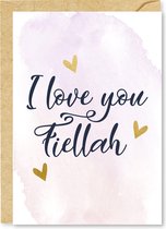 Islamitische Wenskaart: I love you Fillaah
