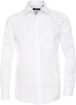 CASA MODA comfort fit overhemd - wit - Strijkvrij - Boordmaat: 43