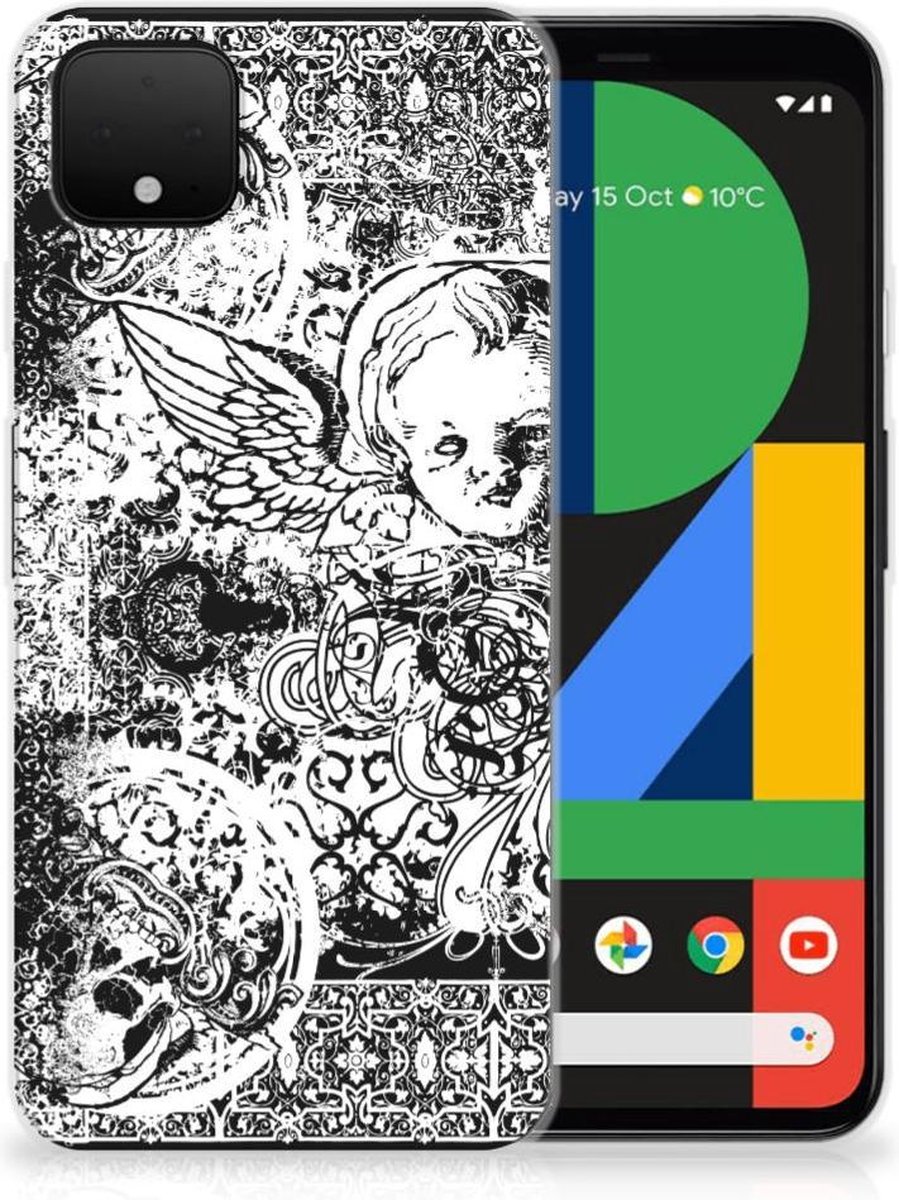 Silicone Back Case Google Pixel 4 XL Skulls Angel