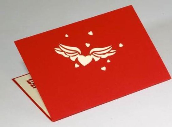 Ongebruikt bol.com | Valentijnskaart Rood Hart - Pop-up kaart - 3D Kaart - I UQ-37