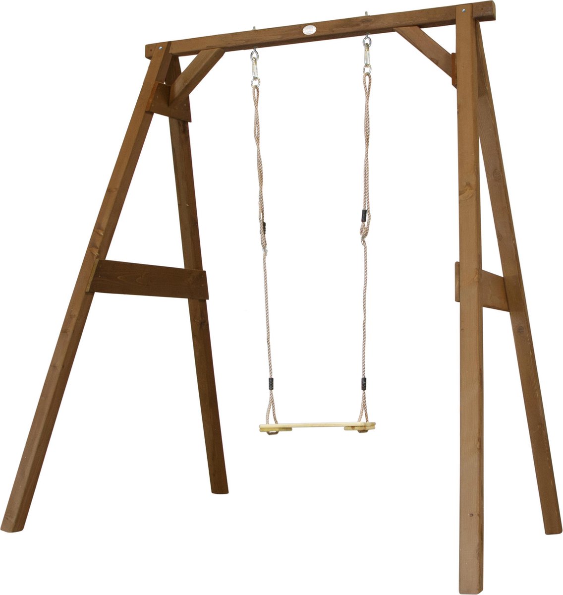 AXI Enkele Houten Schommel in Bruin - FSC hout - Vrijstaande schommelset voor kinderen met houten schommelzitje - Schommelset voor kinderen - 10 jaar Garantie! — afbeelding 2