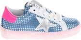 HIP H1213 Sneakers Blauw Roze Sterren - Maat 35