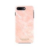 Paradise Amsterdam 'Mineral Peach' Fortified Phone Case - iPhone 7 Plus / 8 Plus - roze steen marmer design telefoonhoesje