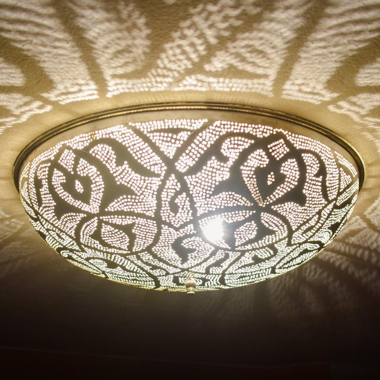 krijgen Onderdrukking Complex Oosterse Arabische Filigrain Sfeer Hal Plafond Lamp “Zaida”– Oosterse  Zilver... | bol.com