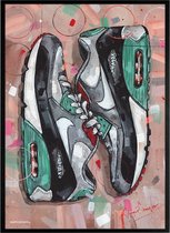 Air max 90 schilderij (reproductie) 51x71cm