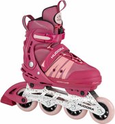 HUDORA Inline Skates Comfort Strong Berry Size 29-34 Soft Boot Inline Roller Skates Adjustable in Length and Width
