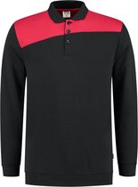 Tricorp Polo Sweater Bicolor Naden 302004 Zwart / Rood - Maat 4XL