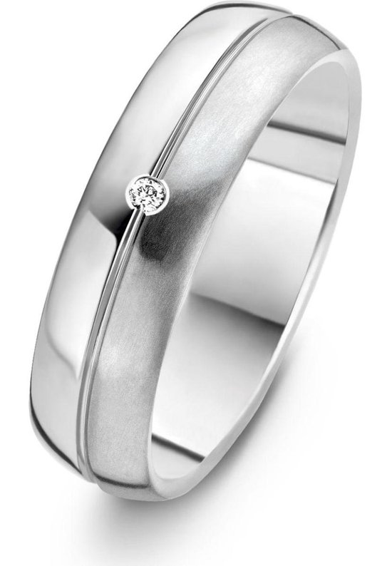Danish Design - Ring - Dames - IJ144R1D-53 - Horsens - Titanium - Diamanten - 53