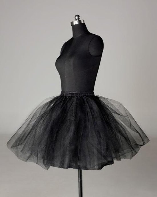 Zwarte petticoat rok tule tutu - Black Swan steampunk zwart - XS S M -  onderrok rokje... | bol.com
