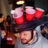 Afbeelding van het spelletje Bierpong hoed 2x/carnaval/beerpong hoed/bierspel/drankspel/partyspel