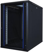 Alfaco 18U Patchkast - 19'' met glazen voordeur, (BxDxH) 600x1000x1000mm