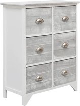 Ladekast Grijs Hout (Incl 3d klok) - wandkast - Buffetkast - opbergkast - Kast met lades - schoenenkast - gangkast