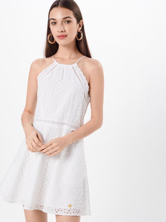 superdry teagan halter dress jurk Wit-12 (40) clothing online