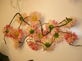 Margrieten aan een lint - Kunstbloem - Lint kunstbloemen - 200 cm - Pink