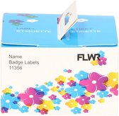 FLWR - Printetiket / 11356 / Wit - geschikt voor Dymo