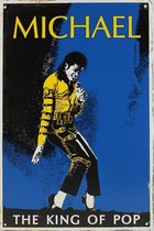 Wandbord - Michael Jackson - The King Of Pop - 20x30cm