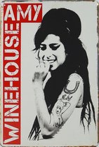 Wandbord - Amy Winehouse -20x30cm-