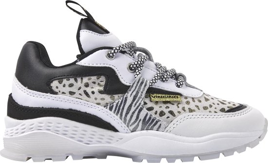 Vingino Fenna Lage sneakers Leren Sneaker Meisjes Wit - Schoenen.nl