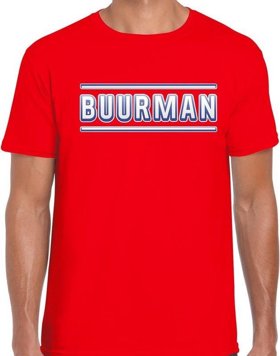 Buurman verkleed t-shirt rood voor heren - buurman carnaval / feest shirt  kleding /... | bol.com