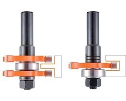 CMT tand- en groef frezenset, S=Ø8 mm.