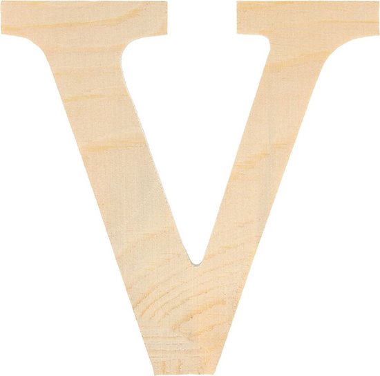 Artemio houten letter V 11.5 cm