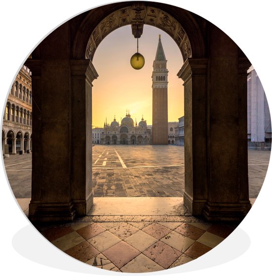 WallCircle - Tableau - Italie Place San Marco Xxl - Multicolore - 120 X 120 Cm