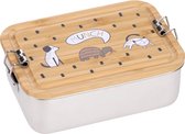 Lässig Lunchbox Stainless Steel Bamboo Happy Prints