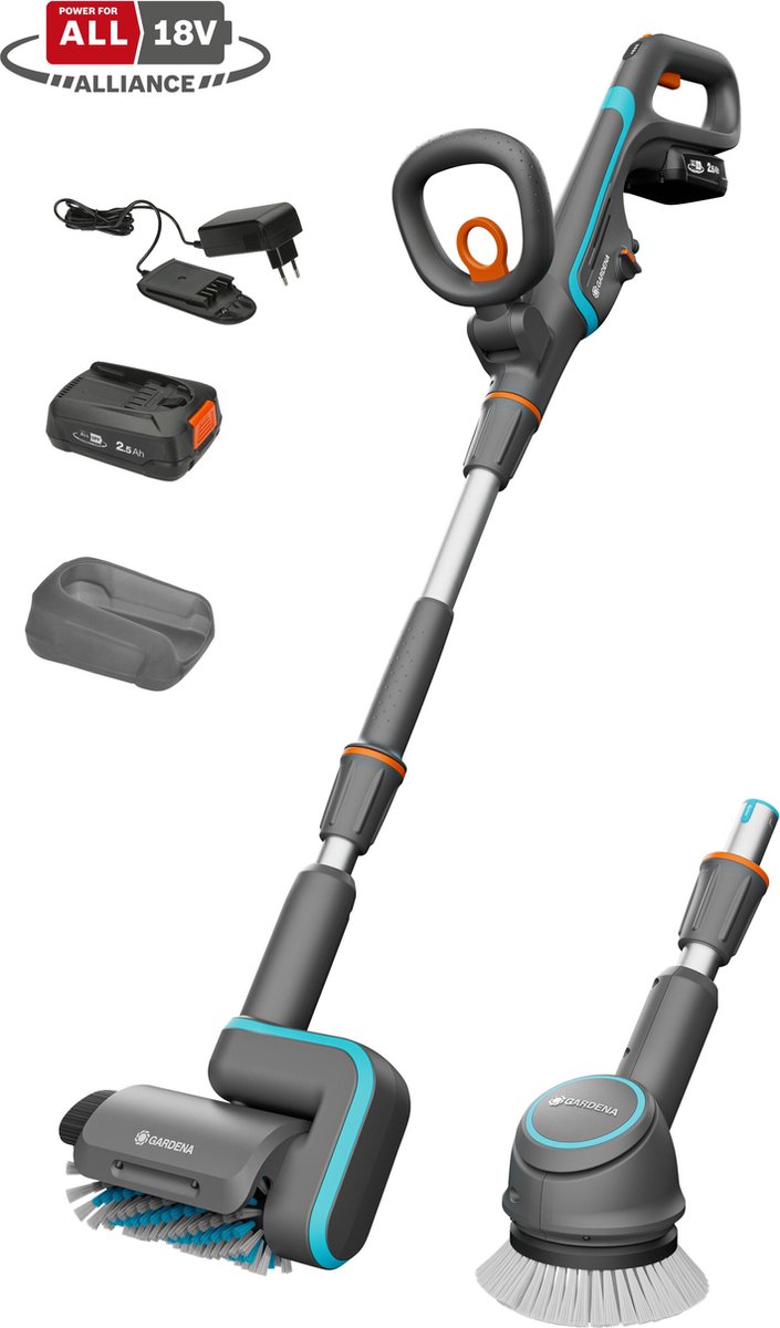 GARDENA Aquabrush Universal Set – Zestaw wielofunkcyjny do czyszczenia z wodą