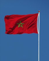 *** Grote Marokko Vlag 90x150cm - Vlag Marocco - van Heble® ***