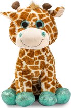 Giraffe met Glitterogen Dieren Pluche Knuffel XXL 100 cm {Girafe Plush Toy XL | Extra Groot Grote Speelgoed Knuffeldier kinderen jongens meisjes | Dieren Dierentuin Animal Zoo}