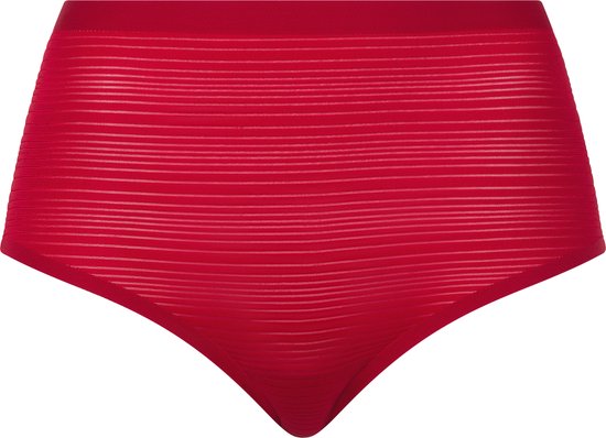 Chantelle - SoftStretch Stripes - Slip taille haute - Rouge Passion - Taille TU