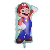 Super Mario folieballon 60 cm - Mario staand - Jongen - Stoer - Videogame - Versiering