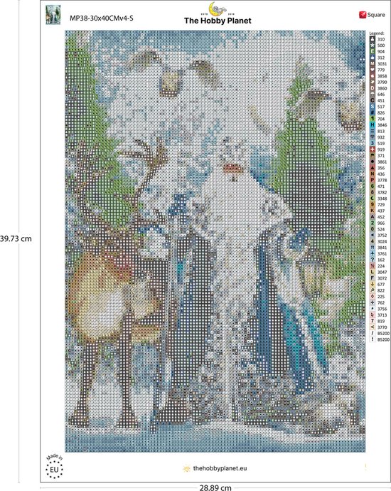 De Hobby Planeet | Diamond Painting Kerst 30x40cm - Kerst - Kerstcadeau ...