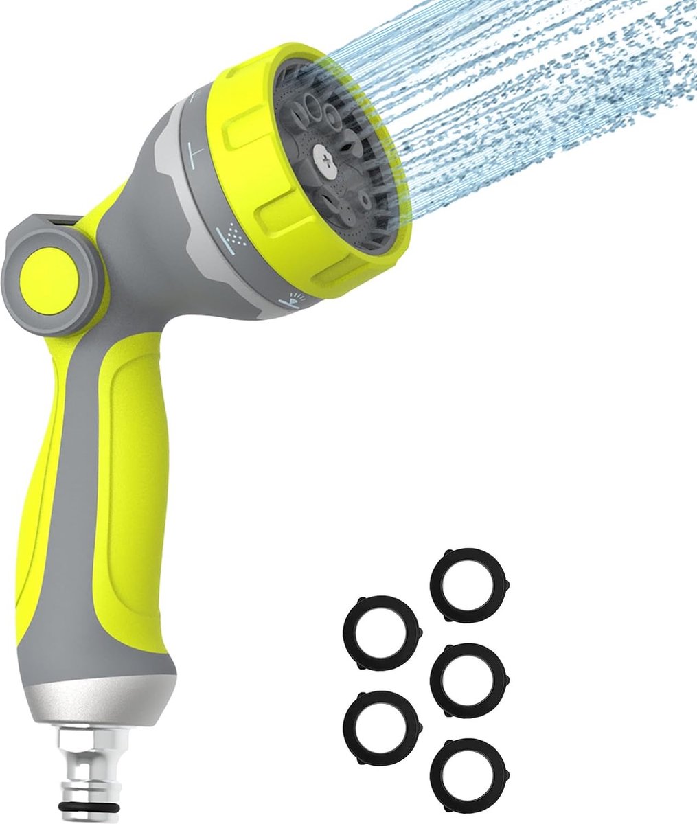 Tuinsproeier metaal - 10 sproeiafbeeldingen - multifunctioneel spuitpistool irrigatie - handsproeier verstelbare waterstroom - gazon huisdier baden