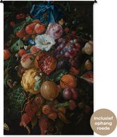 Wandkleed - Wanddoek - Festoen van vruchten en bloemen - Schilderij van Jan Davidsz. de Heem - 120x180 cm - Wandtapijt