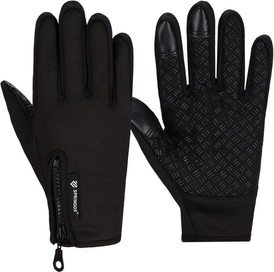 Gants Springos - Touch - Zwart - Nylon - Unisexe - Taille XL
