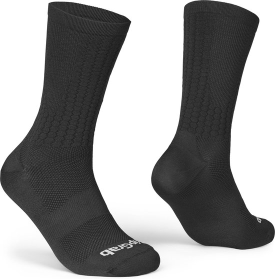 GripGrab - FastStream Aero Chaussettes de cyclisme de cyclisme d'été hautes performances Contre-la-montre - Unisexe - Zwart - Taille M (44)